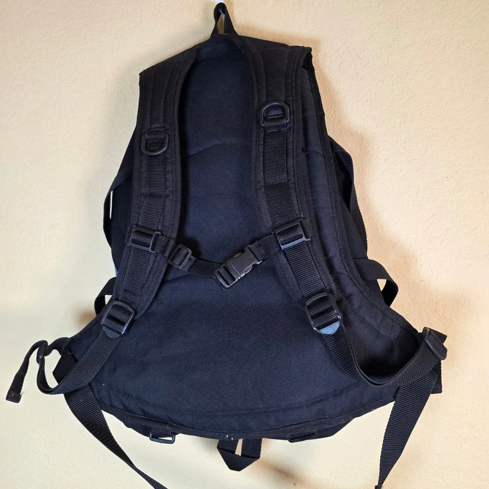 Belstaff Technical‎ Canvas Backpack Black Blue Moto Gorpcore Utility Bag